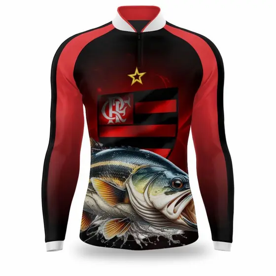 Camisa Pesca Camiseta Proteção UV50+ Blusa Pescaria Manga Longa