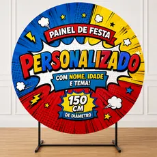 Painel Festa Redondo 1,50cm e 50cm Personalizado Infantil Evento Sua Arte que escolher Com Seu Tema Barato