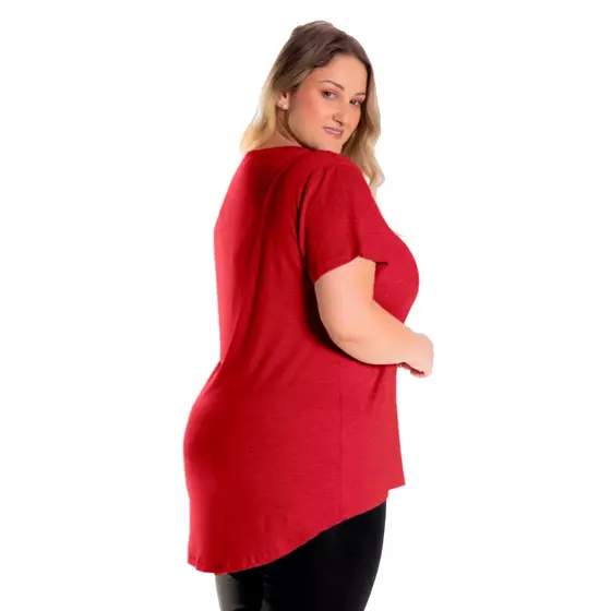 Blusa Plus Size Camiseta Feminina Long Tampa Bumbum 1126