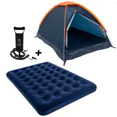 Barraca Panda 3 Pessoas NTK + Colchão Casal Bestway + Bomba de Ar