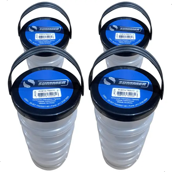 Kit 4 Estojos P/ Pesca Organizador Porta Treco 5 Divisórias