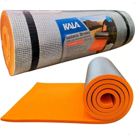 Isolante Termico Camping EVA Face Aluminizado Proteção Colchonete Forro Saco De Dormir Pesca Trilha Acampamento Camping