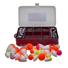 Maleta De Pesca Com Boias Anzol Chumbos E Girador Oferta