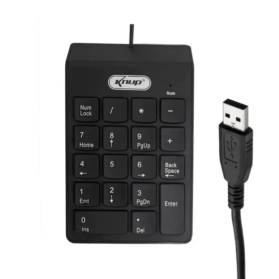 TECLADO NUMÉRICO COM FIO USB - KP-2003A - KNUP
