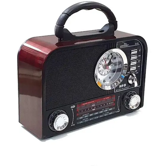 CAIXA DE SOM GRASEP D-F8 MARROM BT / C/ ENTRADA USB - PENDRIVE