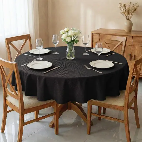 Toalha de Mesa Redonda 4 Lugares Cadeiras Lisa Oxford 1,40m Toalha de Mesa Festa Buffet Cozzilar