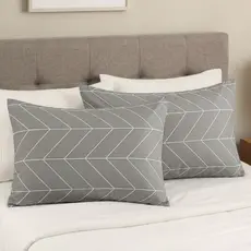 Kit 2 Fronhas Avulsas Estampadas Malha 100% Algodão 70x50cm Com Zíper Oculto Toque Macio Cozzilar