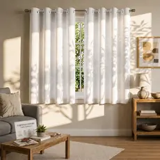 Cortina Oxford Liso Ilhós Para Sala E Quarto 3,00x1,70m Janela Porta Poliéster Para Varão Cozzilar