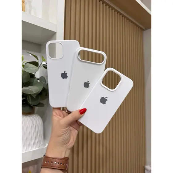 Capa Capinha Case de Silicone Premium para Iphone Capinha Branca iphones 11/12/13/14/15/16/17/18normal pro e promax