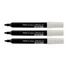 Kit com 3 Caneta Hidrografica Color 850 Jr Preta Pilot