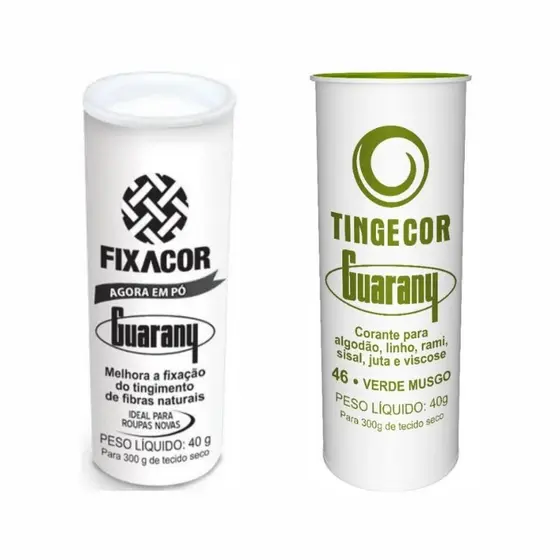 Kit FixaCor + Corante de Roupas Verde Musgo Guarany