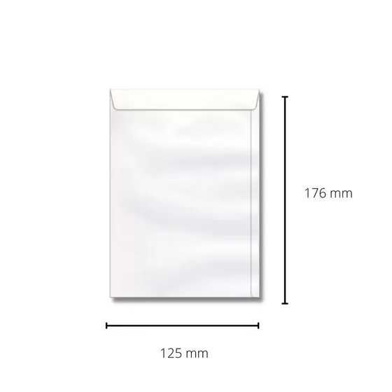 20 Envelopes Branco 125x176mm