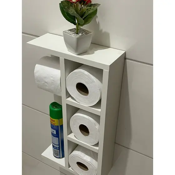 Nicho Banheiro Porta Papel MDF Elegance