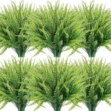 Kit 2 Plantas Artificial Verdes Samambaia Arbusto