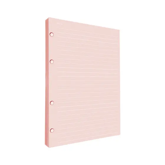 Refil Argolado Pautado Rosa 90g 80 Folhas