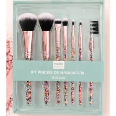 Kit Pincéis de maquiagem - 7 peças