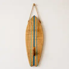 Prancha de Surf em Madeira Decoração Cabideiro Artesanal