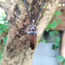 Colar de Pedra Hippie Olho de Tigre Protetor