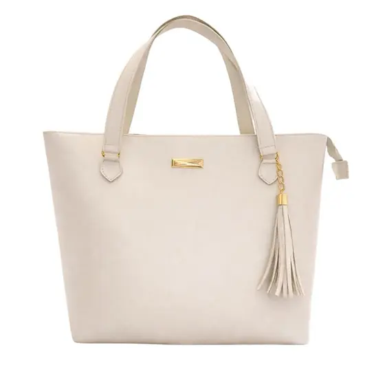 Bolsa Tote Tipo Sacola Feminina Premium Grande com Zíper para Notebook Trabalho e Faculdade