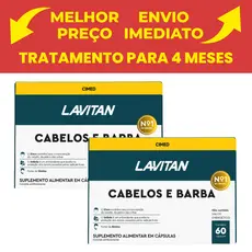 Kit com 2 - Lavitan cabelos hair e barba 60caps.