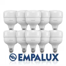 Kit 10 Lâmpadas LED 30W Empalux E27 Luz Branca Fria 6500K Econômica