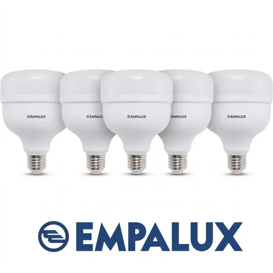 Kit 5 Lâmpadas LED Empalux 30W 6500K Luz Branca E27 Econômica