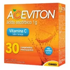 Aceviton Vitamina Cimed C 1g 30 Cpr Efervescentes