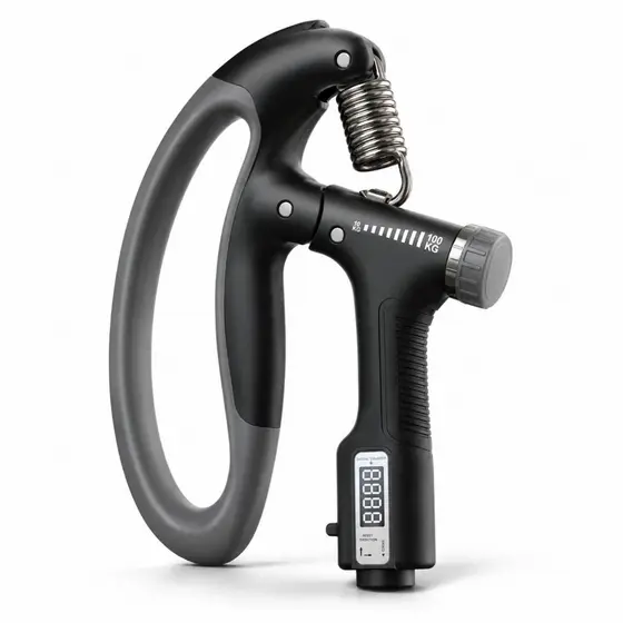 Hand Grip Flexor de Punho 10kg ou 100kg Contador Ajustável Fortalecedor Antebraço