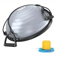 Meia Bola Suiça Equilíbrio Balance Bosu Pilates com Inflador