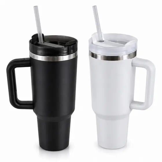 Copo Térmico Garrafa de Água 1200ml Inox Com Tampa e Canudo Caneca Térmica