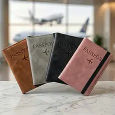 Carteira Porta Passaporte Proteção RFID Porta Documentos Cartões Dinheiro Viagem Premium Unissex