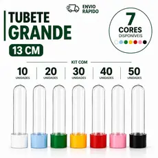Kit Tubete Grande 13cm para Lembrancinha Festa Personalizado Doces Kit 10 20 30 40 50 Unidades
