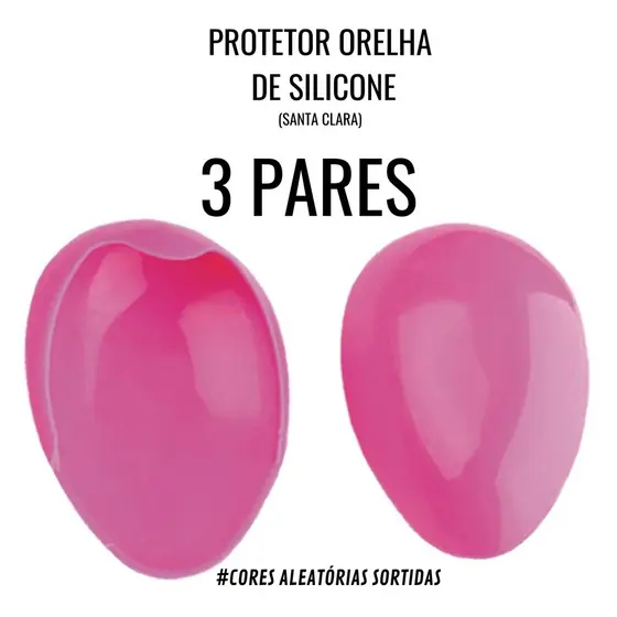 3 Pares De Protetor De Orelha De Cabeleireira De Silicone Flexível Da Santa Clara
