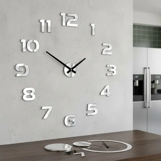 Relógio De Parede Grande Numeros 3d Cozinha Sala Decoração