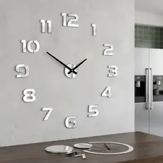 Relógio De Parede Grande Numeros 3d Cozinha Sala Decoração