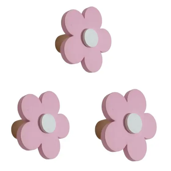 Gancho MDF Flor para Prateleira Balanço | Gancho MDF 7cm Decorativo Multiuso Suporte  Cabide para Prateleira e Decoração