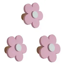 Gancho MDF Flor para Prateleira Balanço | Gancho MDF 7cm Decorativo Multiuso Suporte  Cabide para Prateleira e Decoração