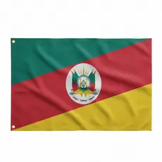 Bandeira RIO GRANDE DO SUL  90 x 150 cm C/ Anilhas p/ Mastro Costurada p/ Exteriores Cores Vibrantes