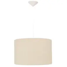 Cúpula pendente luminária abajur ilumunação cor cru 30x20 cm sala quarto fio branco