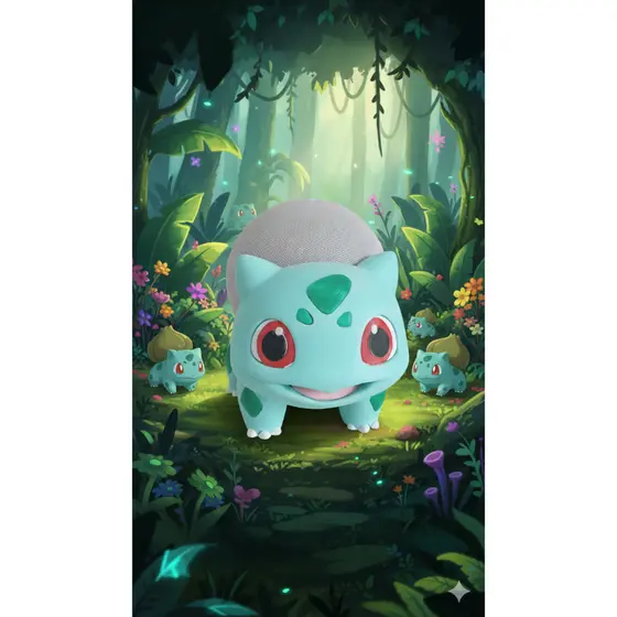 Suporte Alexa Echo Dot Bulbasaur Pokémon – Base Geek Fofa Decorativa 4ª e 5ª Geração
