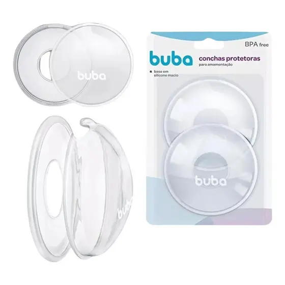 Conchas Protetoras Para Amamentação Base Silicone Buba Bico
