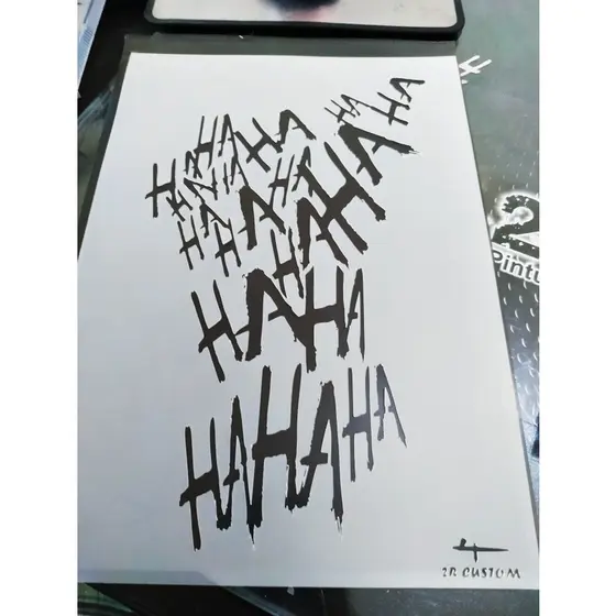 Stencil Risada do Coringa / Joker HaHaHa