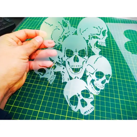 Stencil Caveiras para Aerografias 2R01