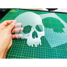 Molde Stencil Caveira para Aerografias e Pinturas 2R03