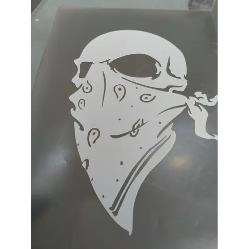 Stencil Caveira Mexicana Com Bandana 2r16
