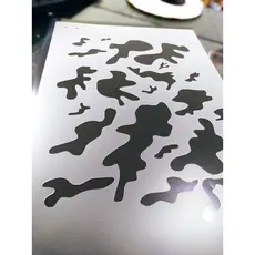 Kit Stencils Para Camuflagem / Molde Camuflado Para Pinturas