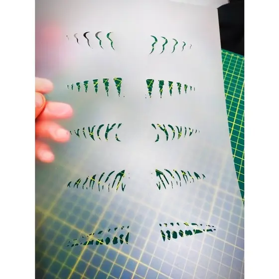 Molde Stencil p/ Pinturas de Iscas Artificiais de Pesca