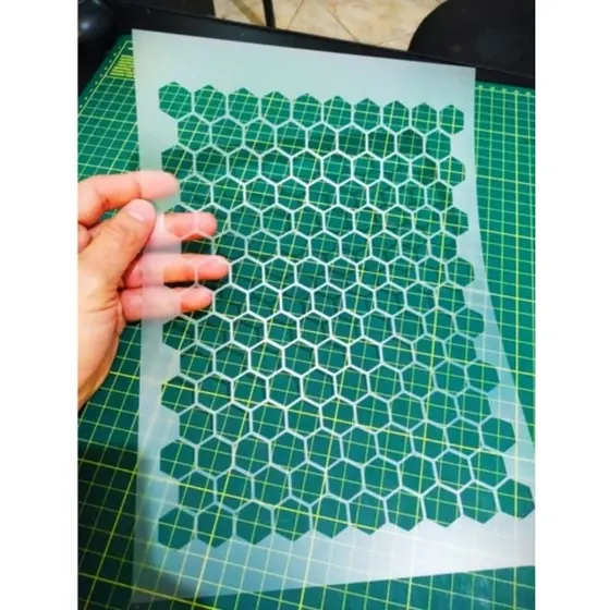 kit 4 Stencils para Aerografias e Pinturas