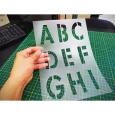 Molde Stencil Letras Alfabeto escolha de 5 a 10cm Alfabeto de A a Z para pinturas