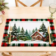 Jogo Americano Descartável / Comemorações / Papai Noel / Natal / Boas festas / Cristao / Porta Bandeja - Toalha de Papel